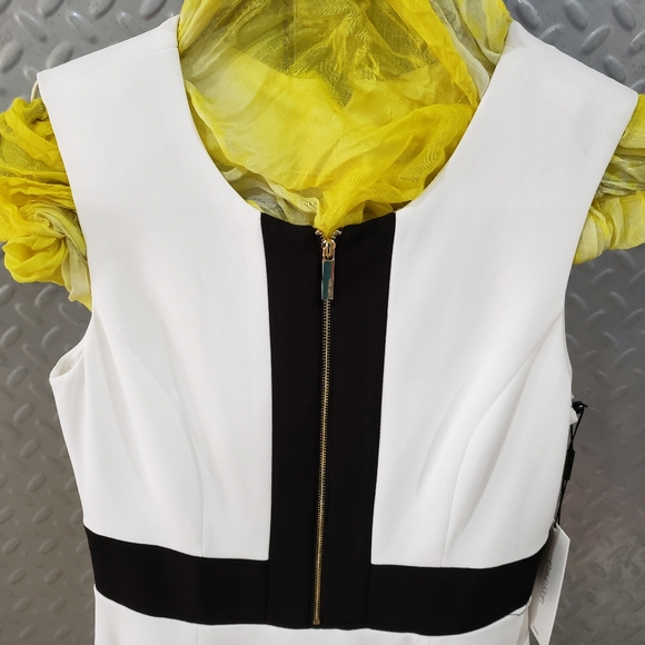 🏷NWT CALVIN KLEIN classic black - white color block dress (8) - Picture 5 of 10